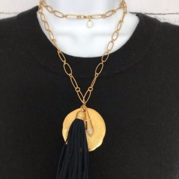 Stella & Dot | Gold Carla Tassel Pendant Necklace Retired - Picture 7 of 13